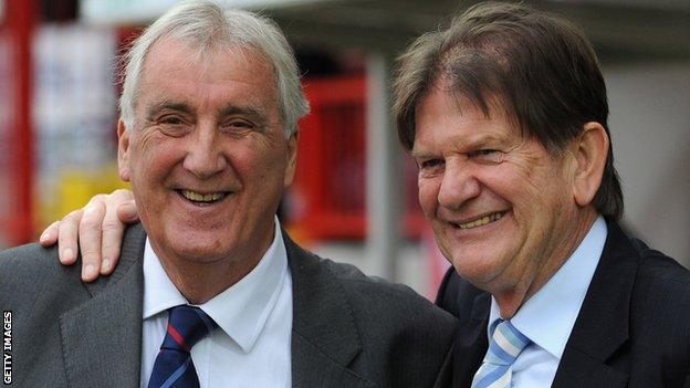 Vic Marley (l) with John Madejski