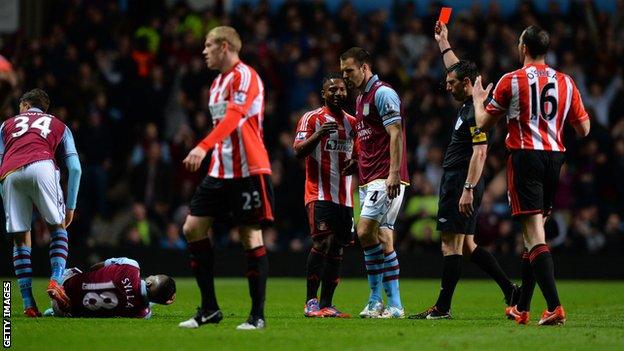 Stephane Sessegnon is sent off