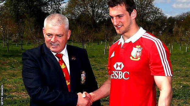 Warren Gatland and Lions captain Sam Warburton