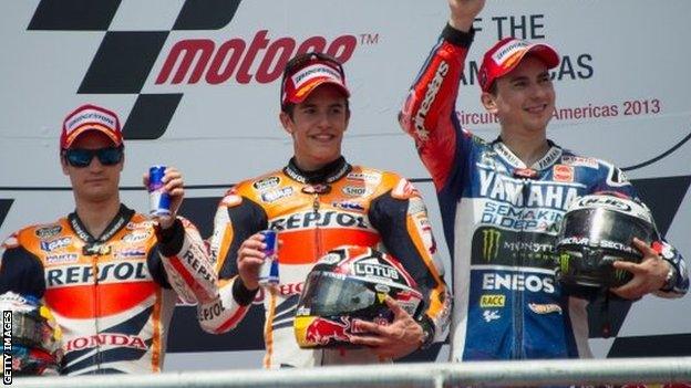 Dani Pedrosa, Marc Marquez & Jorge Lorenzo