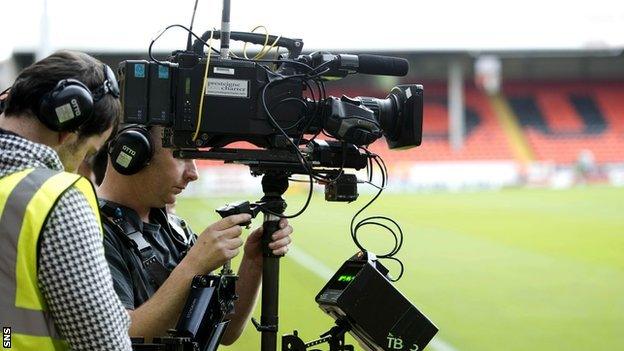 TV cameras at Tannadice