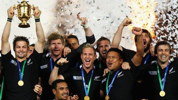 New Zealand lift the World Cup in 2011