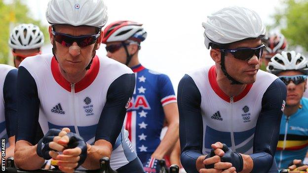 Bradley Wiggins and David Millar