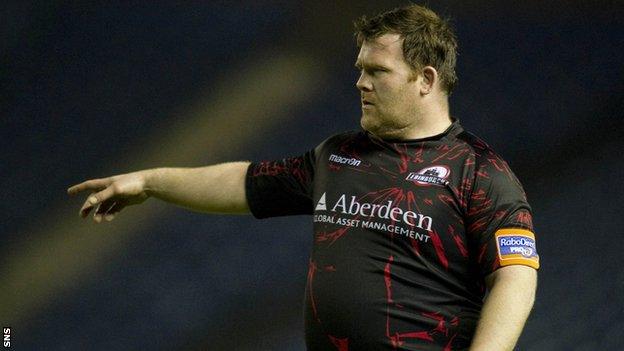 Edinburgh prop Allan Jacobsen played his last game