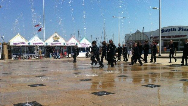 Lowestoft Esplanade fountain