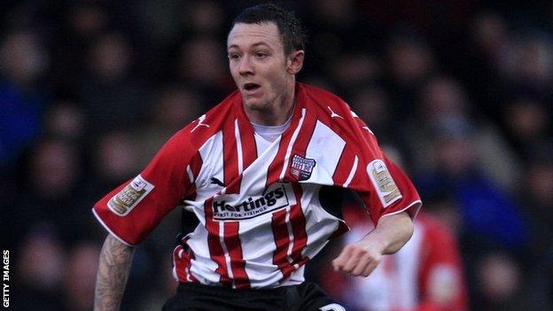 Rhys Murphy during his spell at Brentford