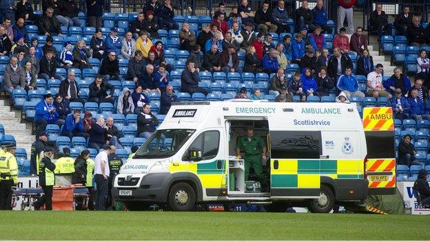 Ambulance at Rugby Park