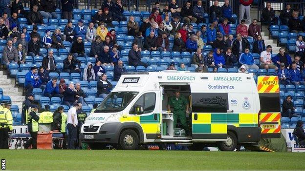 Ambulance at Rugby Park