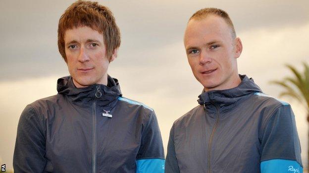 Sir Bradley Wiggins and Chris Froome