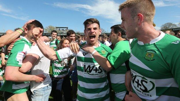 Yeovil players celebrate