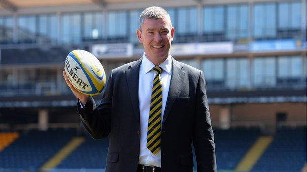 Dean Ryan is introduced to the media at Sixways