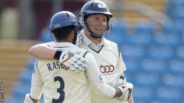 Adil Rashid and Gary Ballance