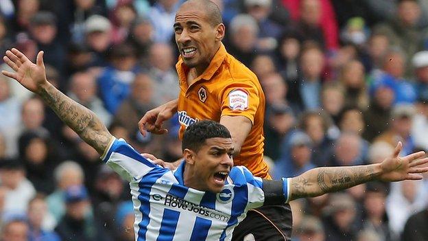 Karl Henry on the final day of the season at Brighton