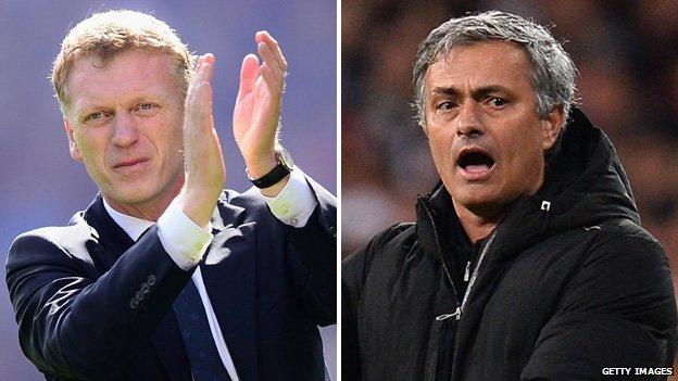 David Moyes and Jose Mourinho