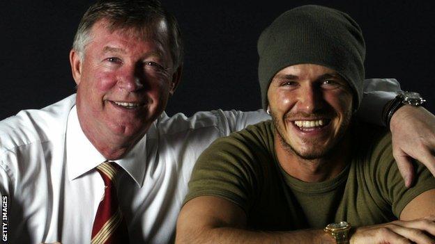 Sir Alex Ferguson and David Beckham