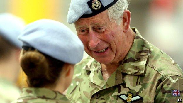 Prince Charles presents campaign medals at Wattisham