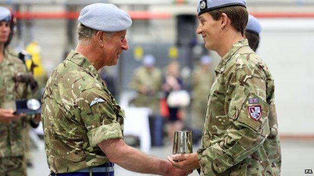 Prince Charles and Major Simon Beattie