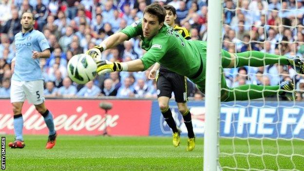 Manchester City goalkeeper Costel Pantilimon