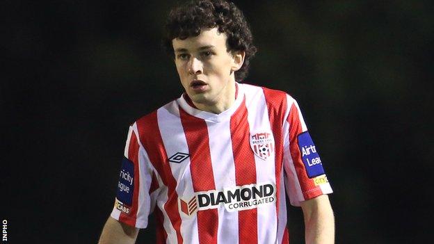 Derry scorer Barry McNamee