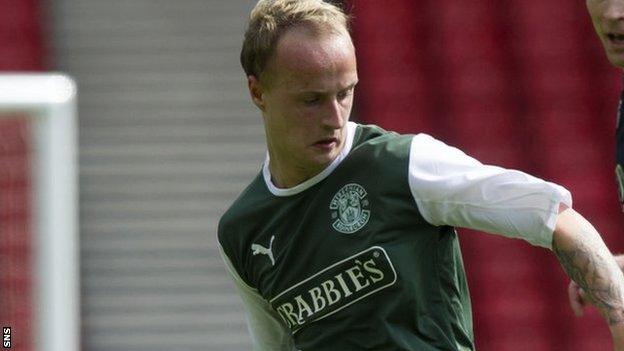 Hibs manager Leigh Griffiths