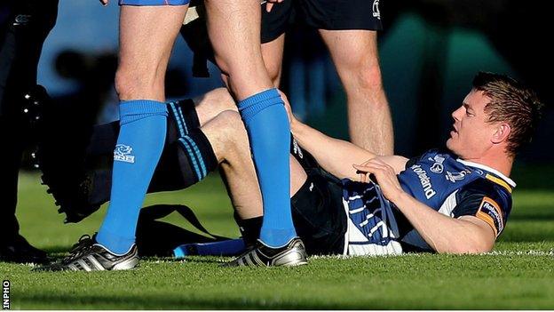 Brian O'Driscoll after picking up his knock in Saturday's Pro12 semi-final