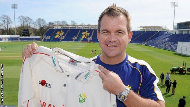 Glamorgan coach Matthew Mott at the Swalec Stadium.