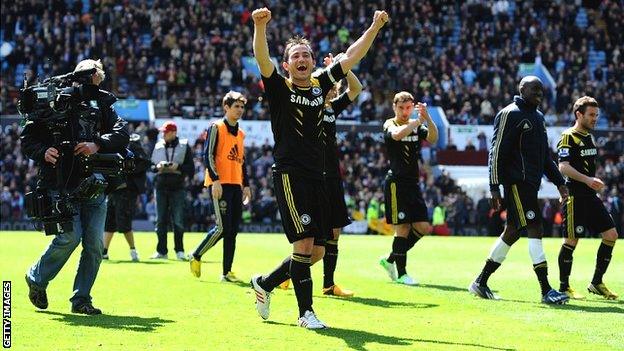 Frank Lampard celebrates