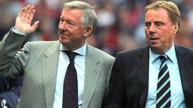 Sir Alex Ferguson with Harry Redknapp