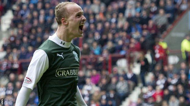 Leigh Griffiths scored his 100th career goal at Tynecastle