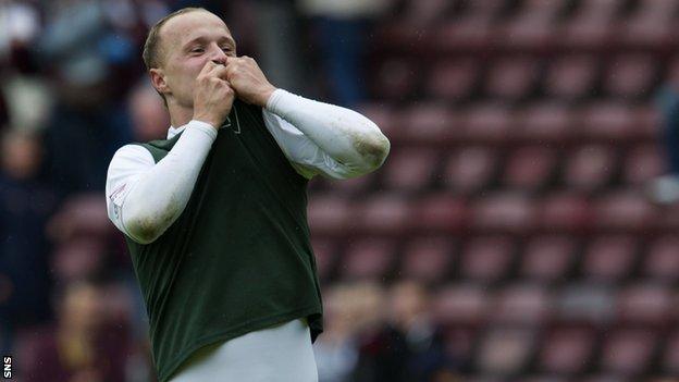 Hibernian striker Leigh Griffiths