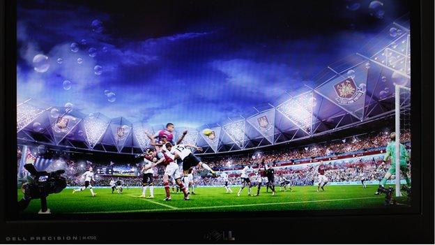 Artist's impression of West Ham at Olympic Stadium