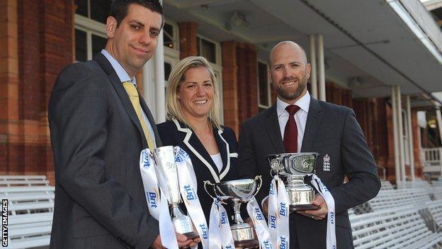 Matthew Dean, Katherine Brunt and Matt Prior