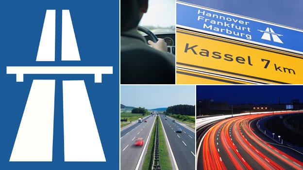 Composite of autobahn related images