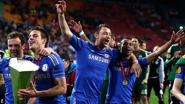 Chelsea players celebrate