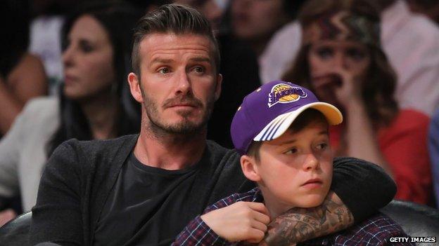 David and Brooklyn Beckham