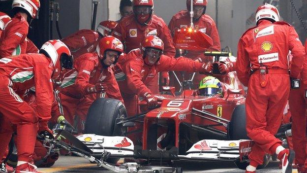 Ferrari pit stop