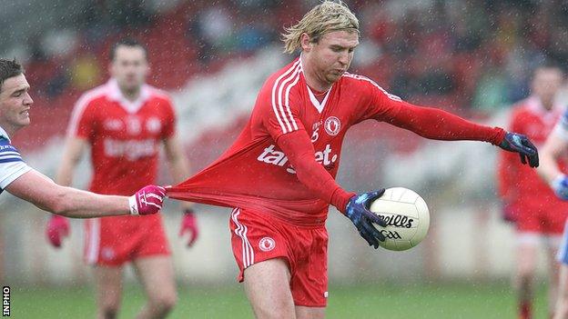 Owen Mulligan in action for Tyrone