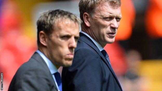 Phil Neville and David Moyes