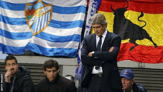 Malaga manager Manuel Pellegrini