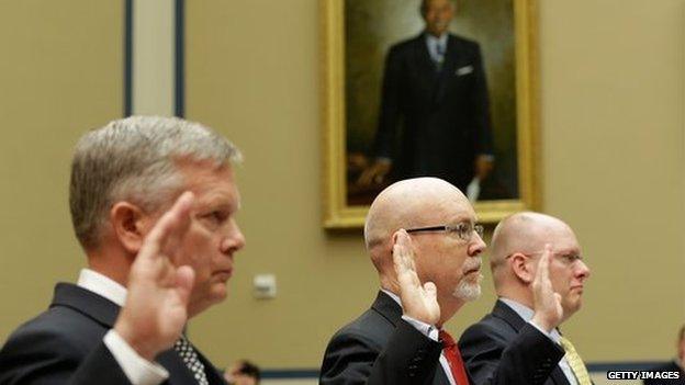 US officials are sworn in before congressional committee