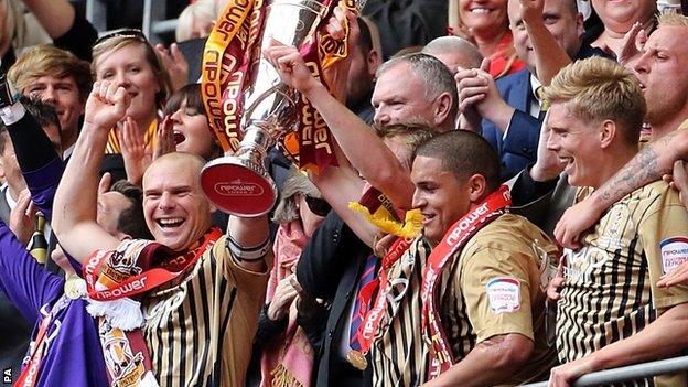 Bradford celebrate victory