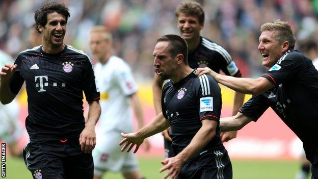 Franck Ribery celebrates