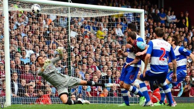 Kevin Nolan scores his third goal