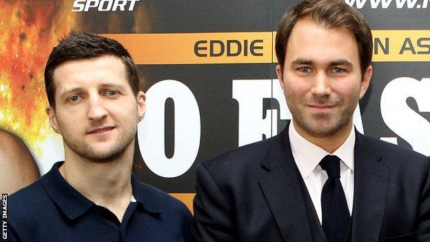 Carl Froch (left) and Eddie Hearn