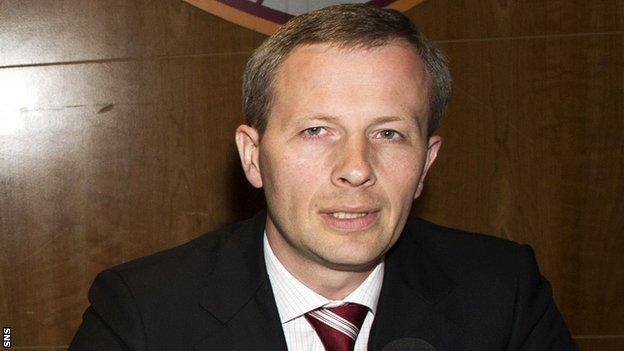 Hearts director Sergejus Fedotovas