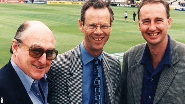 Henry Blofeld, Christopher Martin-Jenkins and Jonathan Agnew