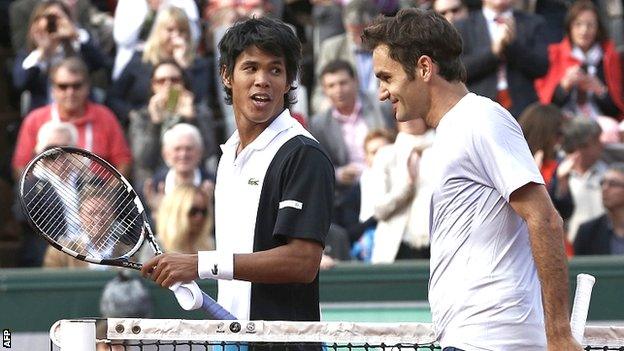 Somdev Devvarman and Roger Federer