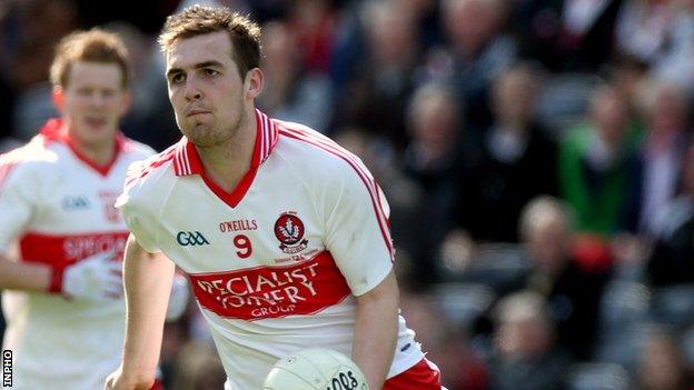 Ryan Bell starred for Derry in the Football League Division 2 final win over Westmeath