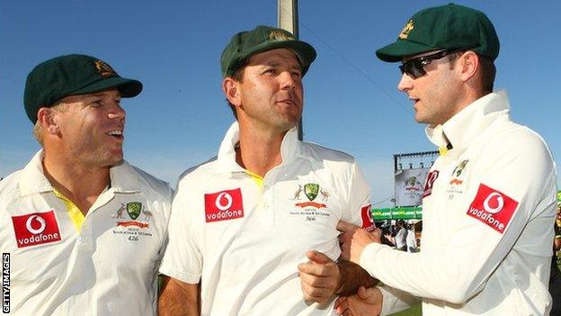 David Warner, Ricky Ponting, Michael Clarke