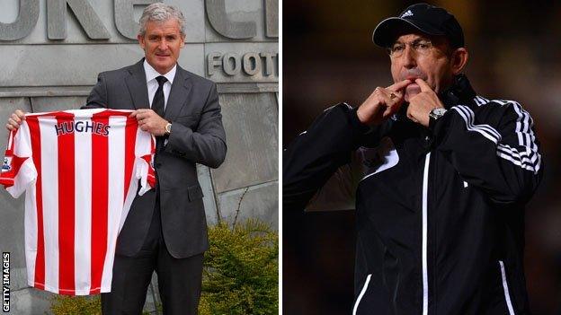 Mark Hughes (left) and Tony Pulis